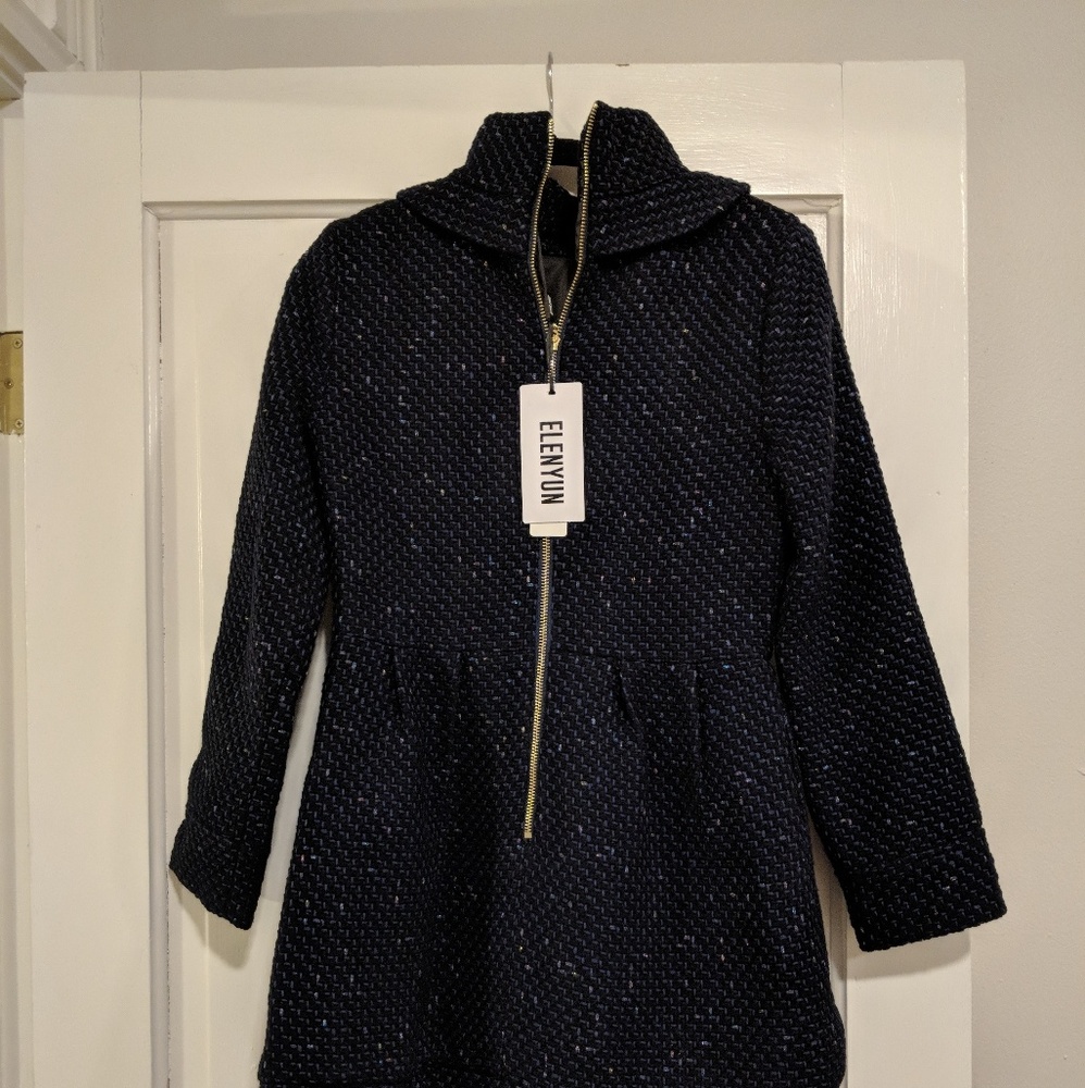 Deep blue winter dress